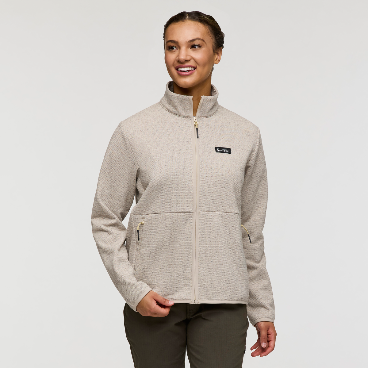 1200x1200png-F24WEnvoFleeceFullZipJacketHeatherCream_048.png Envo Fleece Full-Zip Jacket - Women's - Image 1
