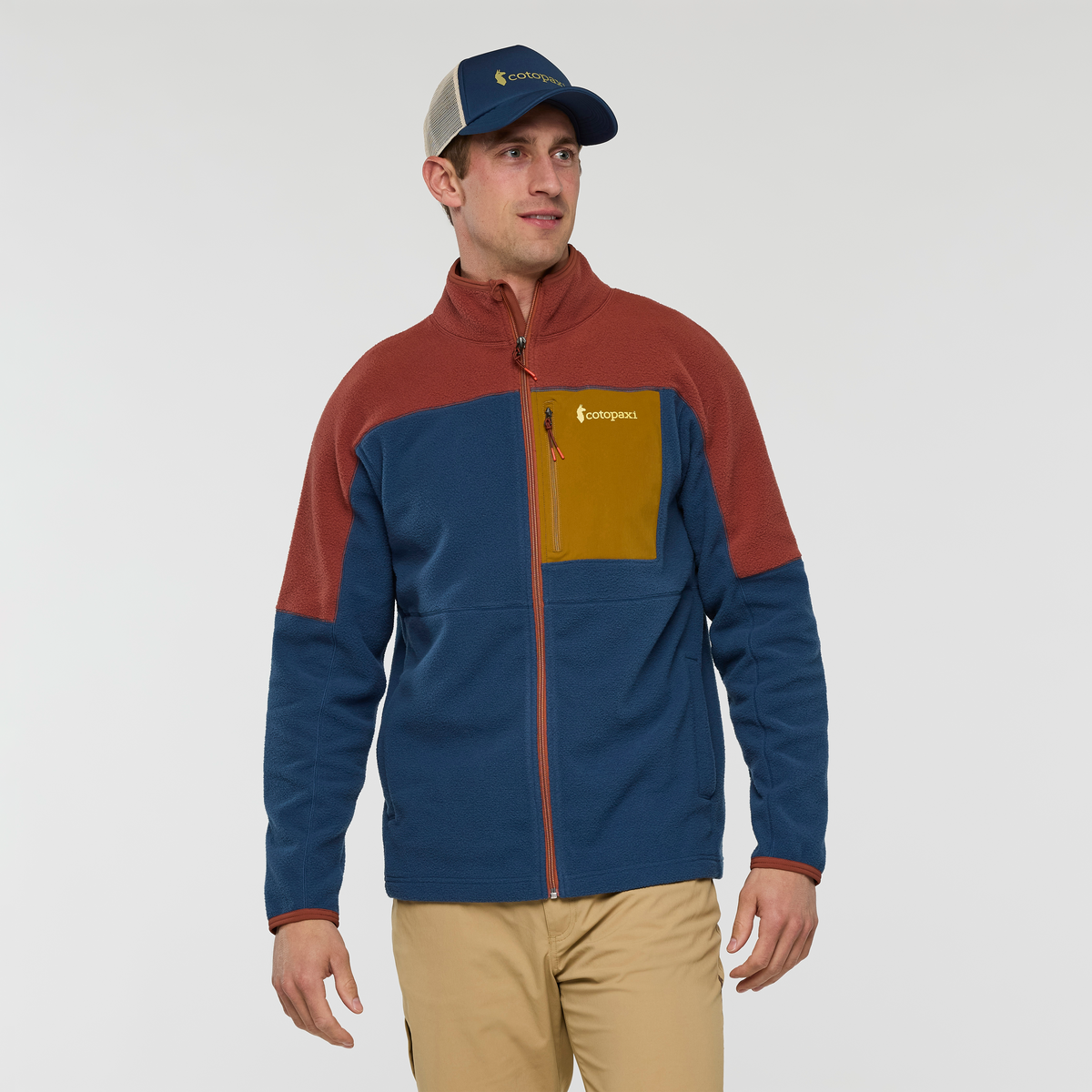 1200x1200png-F25MAbrazoFleeceFull-ZipJacketNutmegandDeepSea_001.png Abrazo Fleece Full-Zip Jacket - Men's - Image 1